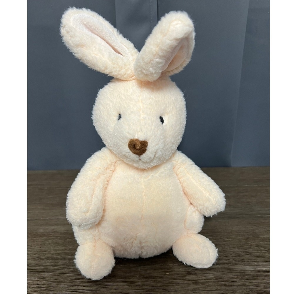 Mary & Martha DaySpring Cream Bunny Rabbit Plush Stuffed Animal Heart Nose 11"